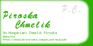 piroska chmelik business card